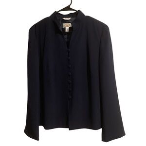 Talbots Pure Silk Dark Blue Silk Blazer